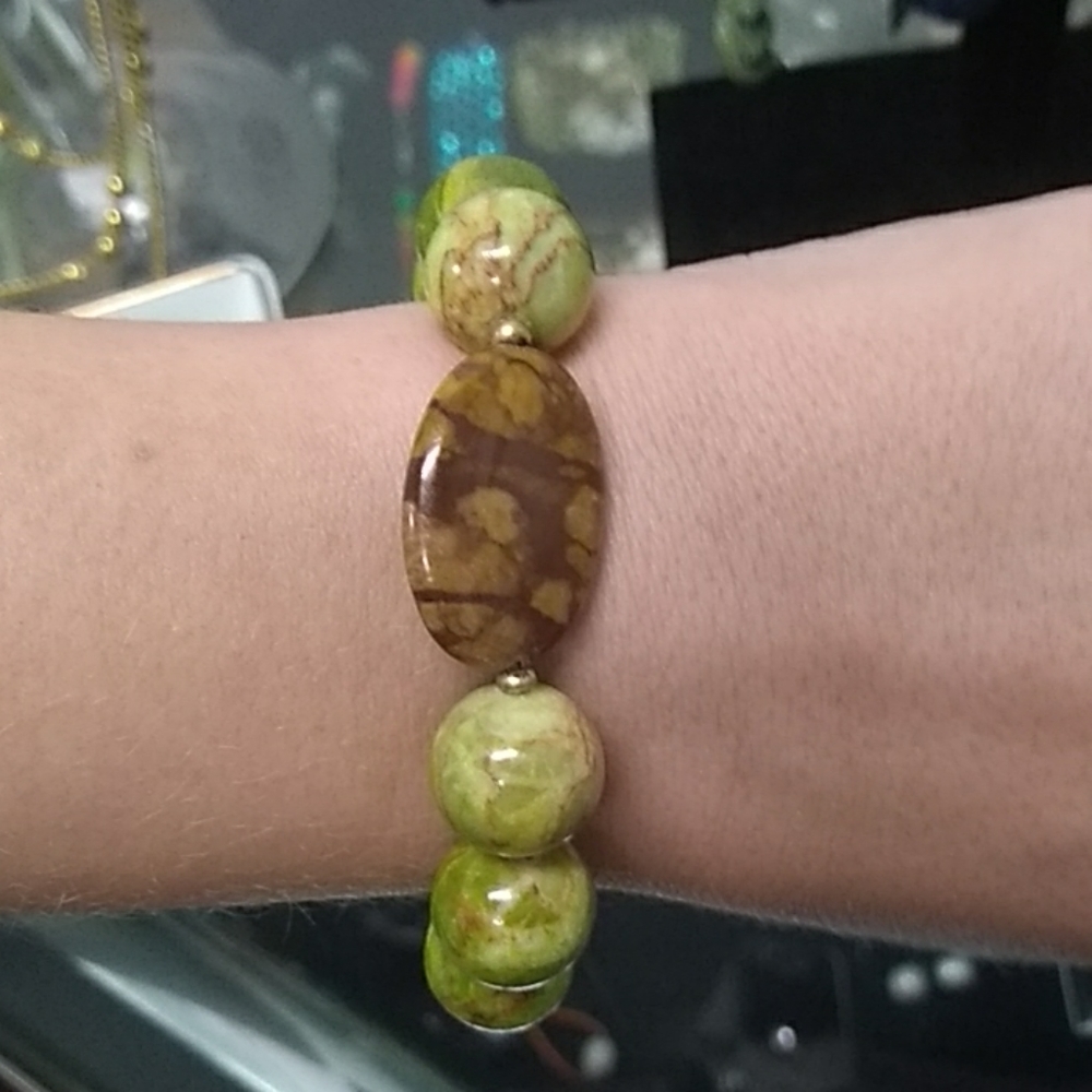 Green and Brown Handmade Bracelet